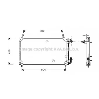 Condenseur, climatisation AVA QUALITY COOLING OEM 101627