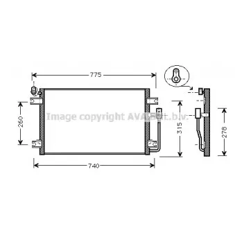 Condenseur, climatisation AVA QUALITY COOLING DW5030