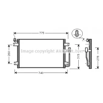 Condenseur, climatisation AVA QUALITY COOLING DW5031