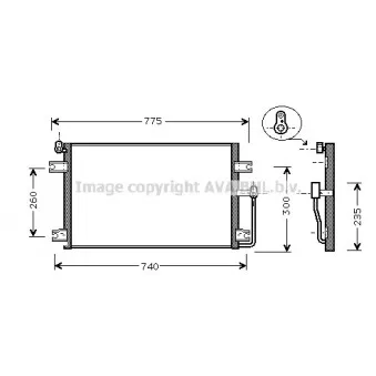 Condenseur, climatisation AVA QUALITY COOLING DW5085