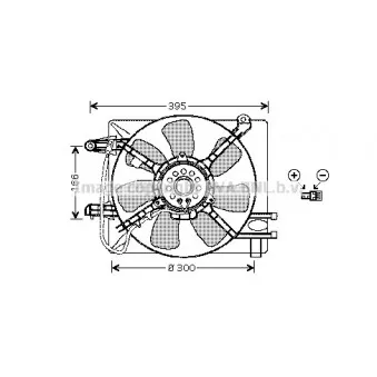Ventilateur, refroidissement du moteur AVA QUALITY COOLING DW7517