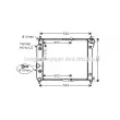 Radiateur, refroidissement du moteur AVA QUALITY COOLING [DWA2069]