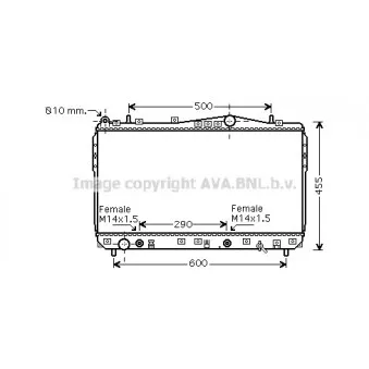 Radiateur, refroidissement du moteur AVA QUALITY COOLING OEM 96553343