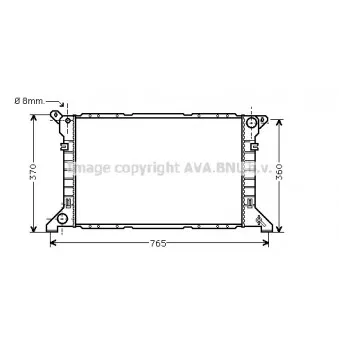 Radiateur, refroidissement du moteur AVA QUALITY COOLING FD2202