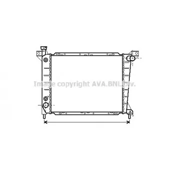 Radiateur, refroidissement du moteur AVA QUALITY COOLING FD2246