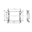 Radiateur, refroidissement du moteur AVA QUALITY COOLING [FD2373]