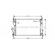 AVA QUALITY COOLING FD2408 - Radiateur, refroidissement du moteur