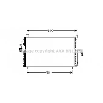 Condenseur, climatisation AVA QUALITY COOLING OEM 6187015