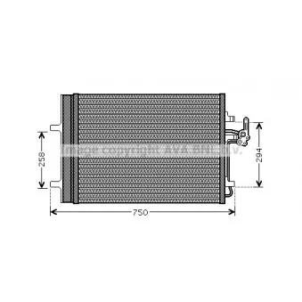 Condenseur, climatisation AVA QUALITY COOLING FD5427D pour FORD MONDEO 1.6 TDCi - 115cv