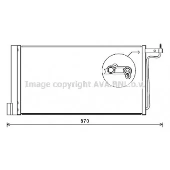 Condenseur, climatisation AVA QUALITY COOLING OEM 1684204