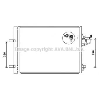 Condenseur, climatisation AVA QUALITY COOLING OEM BSG 30-525-030
