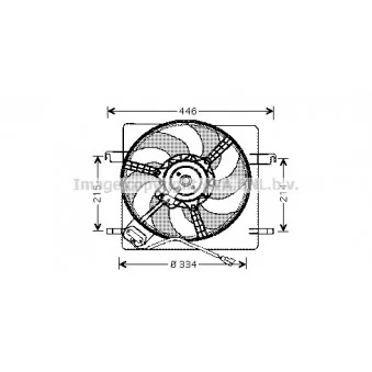 Ventilateur, refroidissement du moteur AVA QUALITY COOLING OEM ga201489