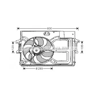Ventilateur, refroidissement du moteur AVA QUALITY COOLING OEM CS 1022