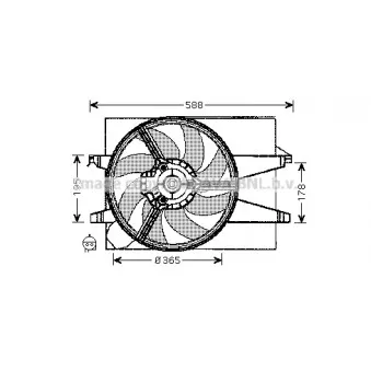 Ventilateur, refroidissement du moteur AVA QUALITY COOLING OEM 1334095