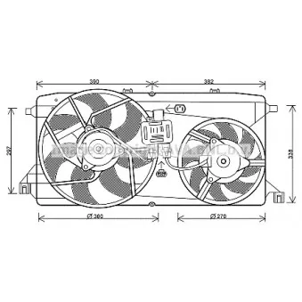 Ventilateur, refroidissement du moteur AVA QUALITY COOLING FD7543