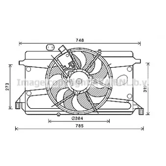 Ventilateur, refroidissement du moteur AVA QUALITY COOLING OEM 1863747