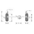 Filtre déshydratant, climatisation AVA QUALITY COOLING [FDD297]