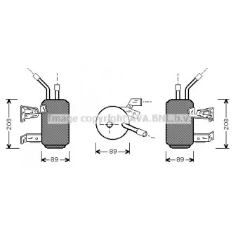 Filtre déshydratant, climatisation AVA QUALITY COOLING FDD312