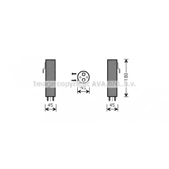 Filtre déshydratant, climatisation AVA QUALITY COOLING FDD584