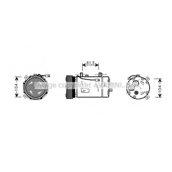 AVA QUALITY COOLING FDK267 - Compresseur, climatisation