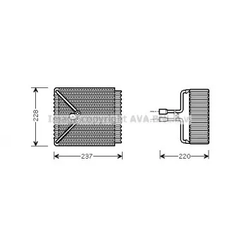Evaporateur climatisation THERMOTEC KTT150035