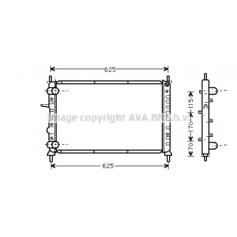 Radiateur, refroidissement du moteur AVA QUALITY COOLING FT2231