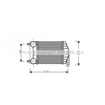 Intercooler, échangeur AVA QUALITY COOLING FT4189