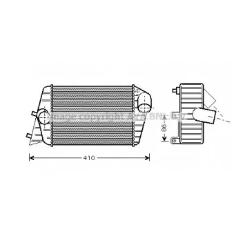 Intercooler, échangeur AVA QUALITY COOLING FT4252