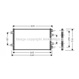 Condenseur, climatisation AVA QUALITY COOLING OEM 46799862