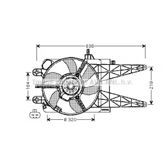 Ventilateur, refroidissement du moteur AVA QUALITY COOLING FT7507