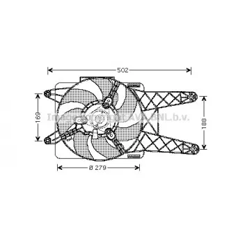 Ventilateur, refroidissement du moteur AVA QUALITY COOLING OEM 46789792