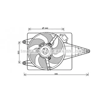 Ventilateur, refroidissement du moteur AVA QUALITY COOLING FT7501
