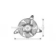 Ventilateur, refroidissement du moteur AVA QUALITY COOLING [FT7550]