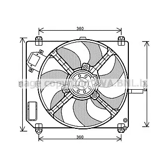 Ventilateur, refroidissement du moteur AVA QUALITY COOLING OEM 46465005