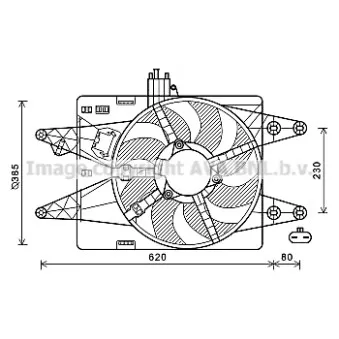 Ventilateur, refroidissement du moteur AVA QUALITY COOLING FT7557