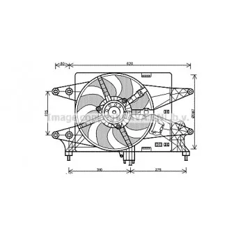 Ventilateur, refroidissement du moteur AVA QUALITY COOLING FT7559