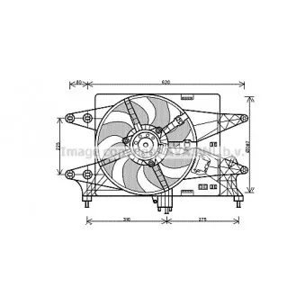 Ventilateur, refroidissement du moteur AVA QUALITY COOLING FT7560
