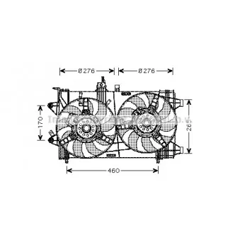 Ventilateur, refroidissement du moteur AVA QUALITY COOLING FT7561