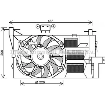 Ventilateur, refroidissement du moteur AVA QUALITY COOLING FT7563