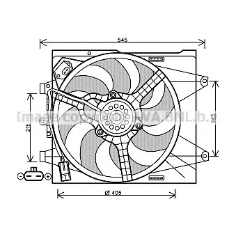 Ventilateur, refroidissement du moteur AVA QUALITY COOLING OEM 1560758