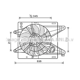 Ventilateur, refroidissement du moteur AVA QUALITY COOLING FT7575