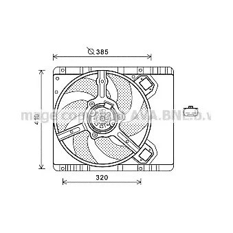 Ventilateur, refroidissement du moteur AVA QUALITY COOLING FT7577