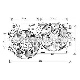 Ventilateur, refroidissement du moteur AVA QUALITY COOLING OEM 51808366 Ventilateur, refroidissement du moteur AVA QUALITY COOLING OEM 51808366