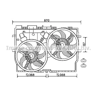 Ventilateur, refroidissement du moteur AVA QUALITY COOLING FT7583