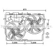 Ventilateur, refroidissement du moteur AVA QUALITY COOLING [FT7584]