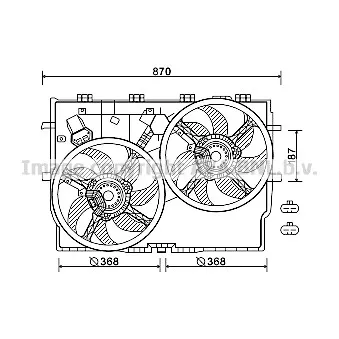 Ventilateur, refroidissement du moteur OE 1671210080