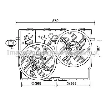 Ventilateur, refroidissement du moteur AVA QUALITY COOLING OEM 1364163080