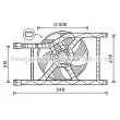 Ventilateur, refroidissement du moteur AVA QUALITY COOLING [FT7593]