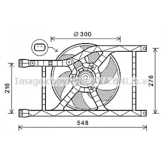 Ventilateur, refroidissement du moteur AVA QUALITY COOLING OEM V24-01-1306