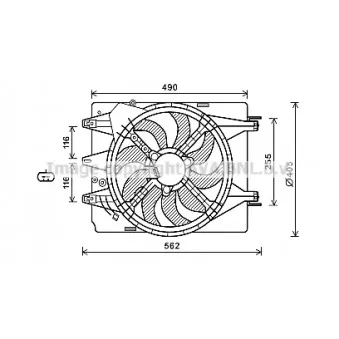 Ventilateur, refroidissement du moteur AVA QUALITY COOLING FT7599